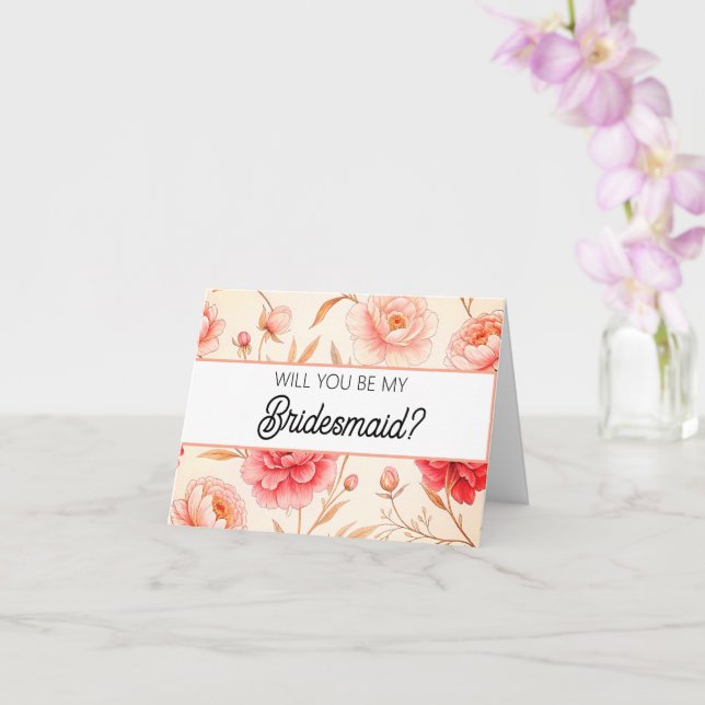 Will you be my Bridesmaid proposal card (Orchid)