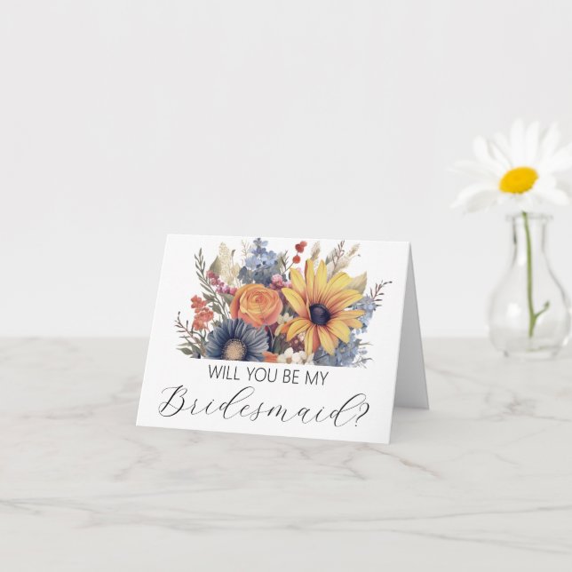 Will you be my Bridesmaid proposal card (Small Plant)