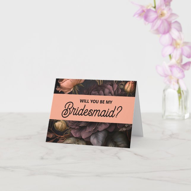Will you be my Bridesmaid proposal card (Orchid)