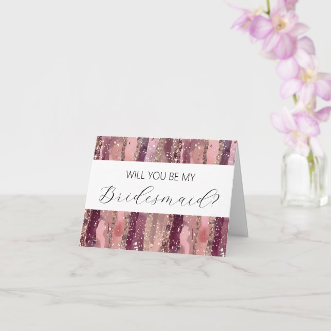 Will you be my Bridesmaid proposal card (Orchid)