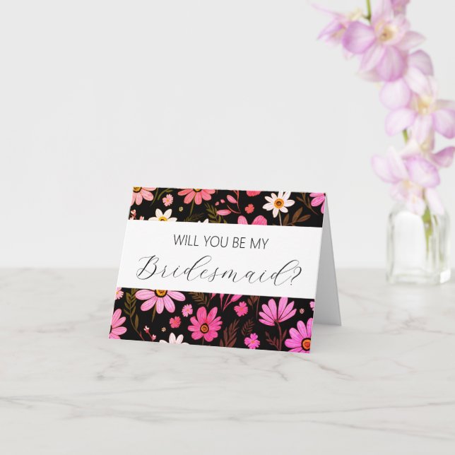 Will you be my Bridesmaid proposal card (Orchid)