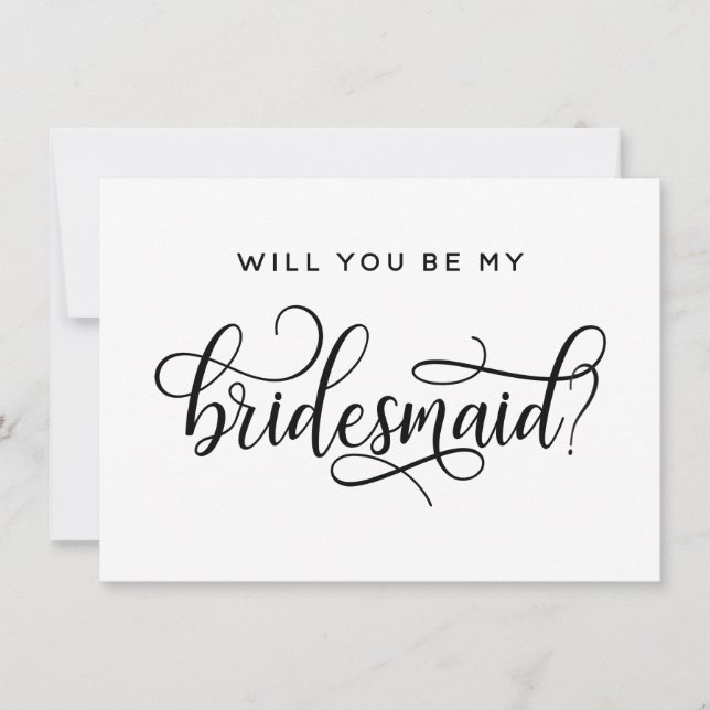 Will You Be My Bridesmaid Proposal Card (Front)