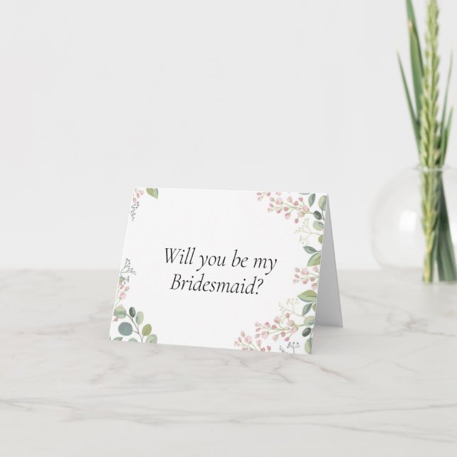 Will you be my Bridesmaid proposal card (Front)