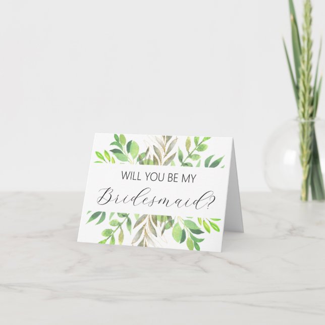 Will you be my Bridesmaid proposal card (Front)