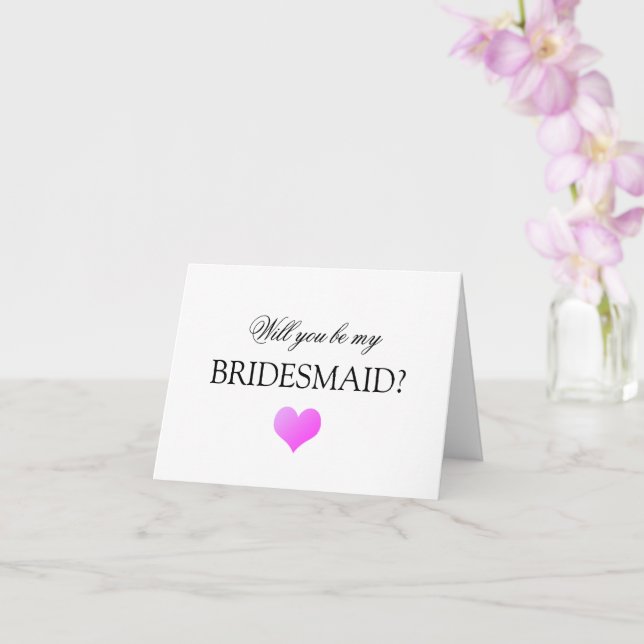 Will you be my Bridesmaid proposal card (Orchid)