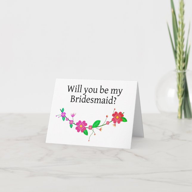 Will you be my Bridesmaid proposal card (Front)