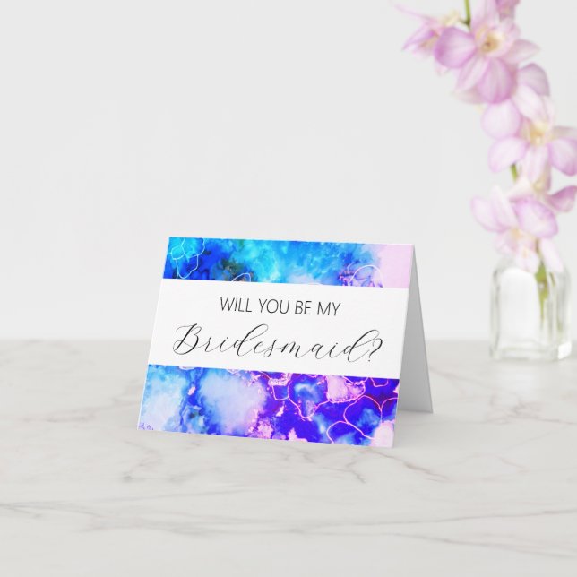 Will you be my Bridesmaid proposal card (Orchid)