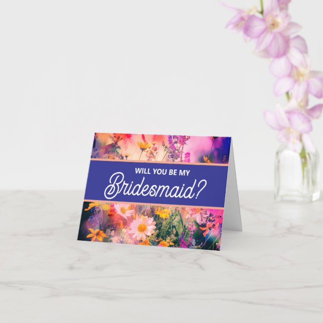 Will you be my Bridesmaid proposal card (Orchid)