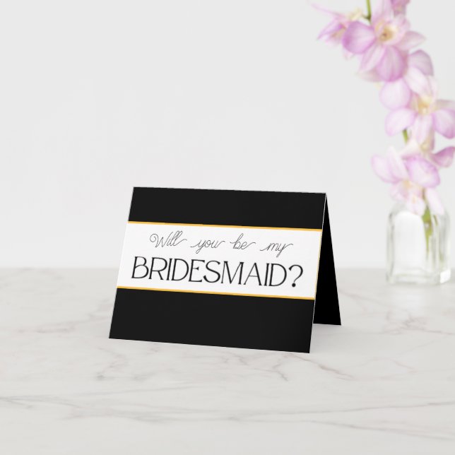 Will you be my Bridesmaid proposal card (Orchid)