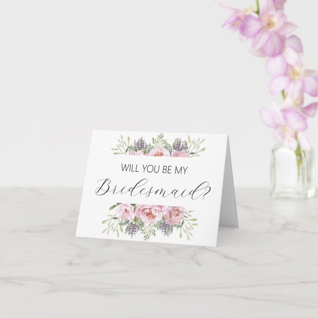 Will you be my Bridesmaid proposal card (Orchid)