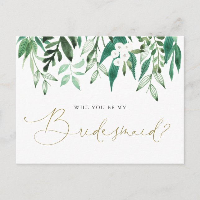 "Will you be my bridesmaid?" proposal card (Front)