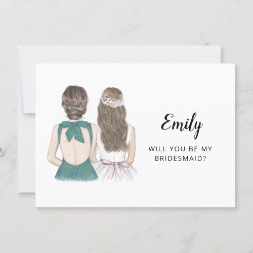 Will You Be My Bridesmaid Proposal Flat Card