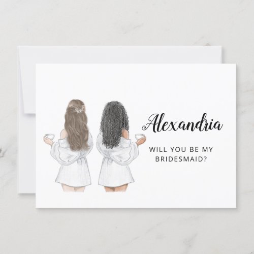 Will You Be My Bridesmaid Proposal Flat Card