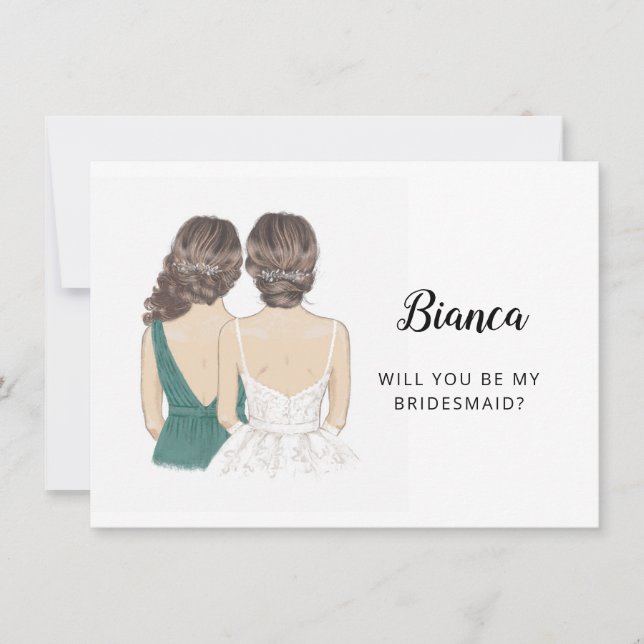 Will You Be My Bridesmaid Proposal Flat Card (Front)