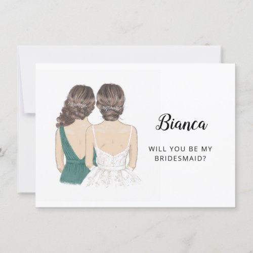 Will You Be My Bridesmaid Proposal Flat Card