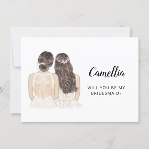 Will You Be My Bridesmaid Proposal Flat Card