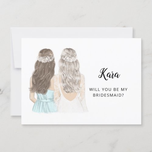 Will You Be My Bridesmaid Proposal Flat Card