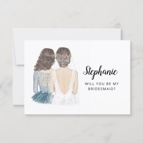 Will You Be My Bridesmaid Proposal Flat Card