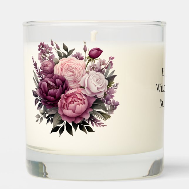 Will You Be My Bridesmaid Proposal Floral Candle (Front)