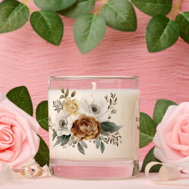Will You Be My Bridesmaid Proposal Floral Candle (Wedding)