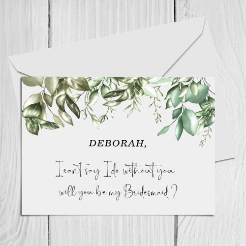  Will you be my Bridesmaid Proposal Folded Card