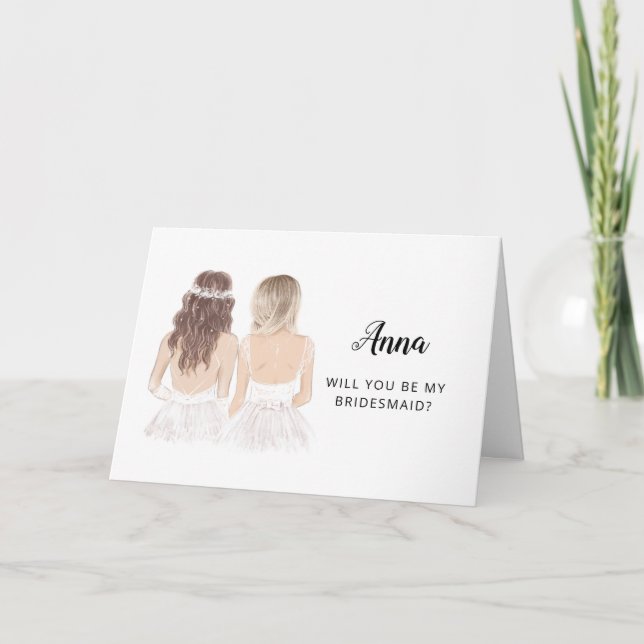 Will You Be My Bridesmaid Proposal Folded Card (Front)
