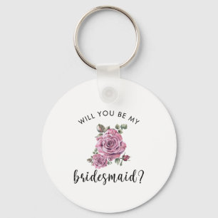Will you be my Bridesmaid Proposal heartfelt Keychain