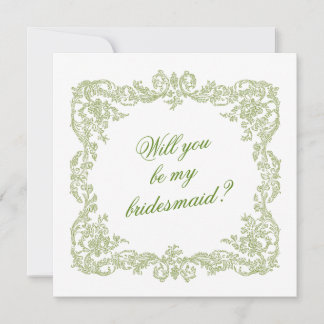 Will You Be My Bridesmaid Proposal Invitation Card