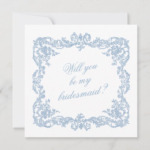 Will You Be My Bridesmaid Proposal Invitation Card