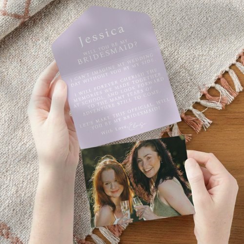 Will You Be My Bridesmaid Proposal Letter Photo