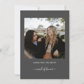 Will You Be My Bridesmaid Proposal Minimalist Cute Invitation