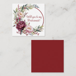 Will you be my bridesmaid proposal note card