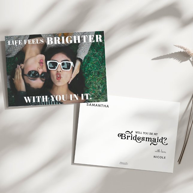 Will you be my bridesmaid Proposal photo  Invitation (Creator Uploaded)