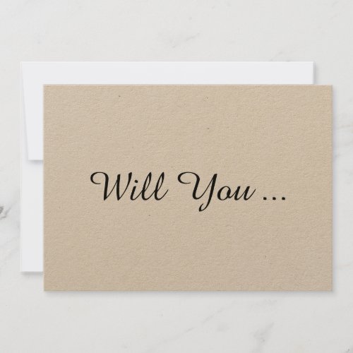 Will You Be My Bridesmaid Proposal Rustic Card