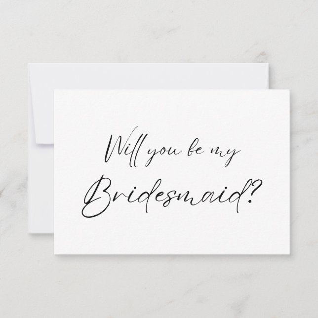 Will you be my Bridesmaid? Proposal  Thank You Card (Front)