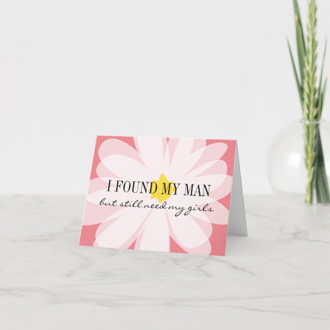 Will you be my bridesmaid request card with flower (Front)