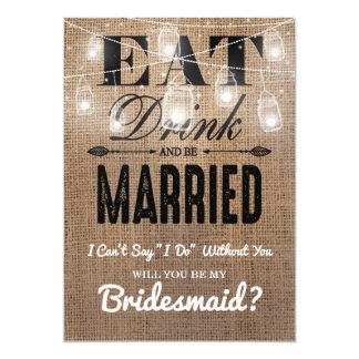 Will you be my Bridesmaid? | Rustic Bridesmaid Card