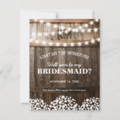 Will you be my Bridesmaid | Rustic Country Chic Invitation (Front)