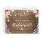Will You Be My Bridesmaid Rustic Floral Lace