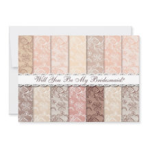 Will You Be My Bridesmaid? Rustic Vintage Lace
