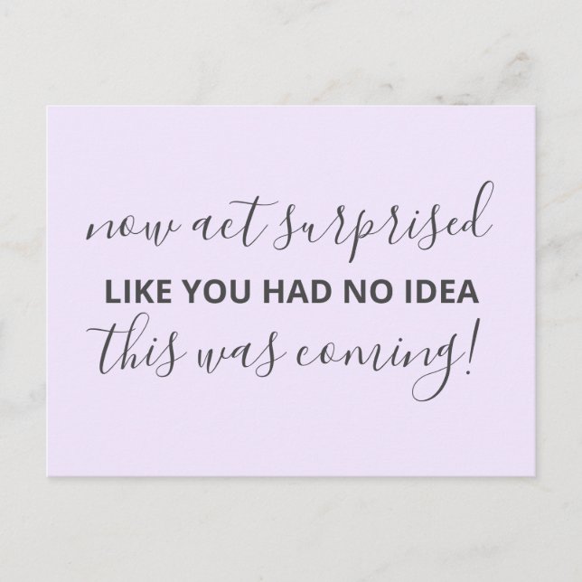 Will You Be My Bridesmaid Simple Funny Invitation Postcard (Front)