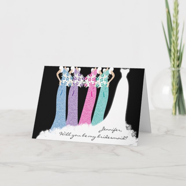 Will you be My Bridesmaid? Thank You Card (Front)
