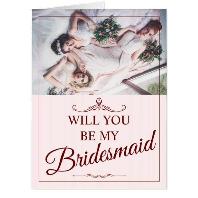 Will You Be My Bridesmaid? Three Lying Bridesmaids Card (Front)