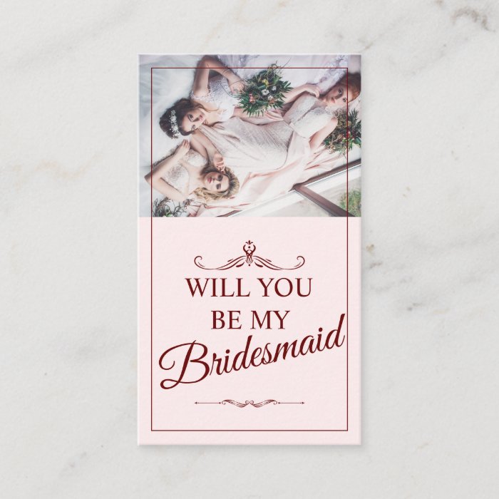 Will you be my bridesmaid? Three lying bridesmaids Enclosure Card