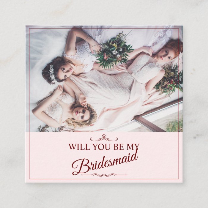 Will you be my bridesmaid? Three lying bridesmaids Enclosure Card