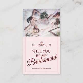 Will you be my bridesmaid? Three lying bridesmaids Enclosure Card