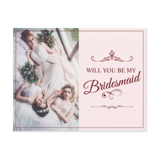 Will you be my bridesmaid? Three lying bridesmaids Enclosure Card