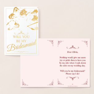 Will You Be My Bridesmaid? Three Lying Bridesmaids Foil Card