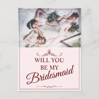 Will you be my bridesmaid? Three lying bridesmaids Holiday Postcard