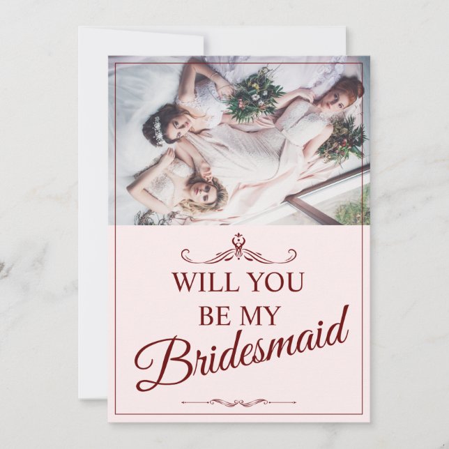 Will You Be My Bridesmaid? Three Lying Bridesmaids Invitation (Front)